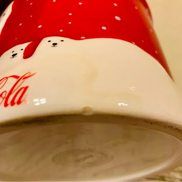 Coca-Cola Holiday Polar Bear Coffee Mug in Red and White - Picture 9 of 12